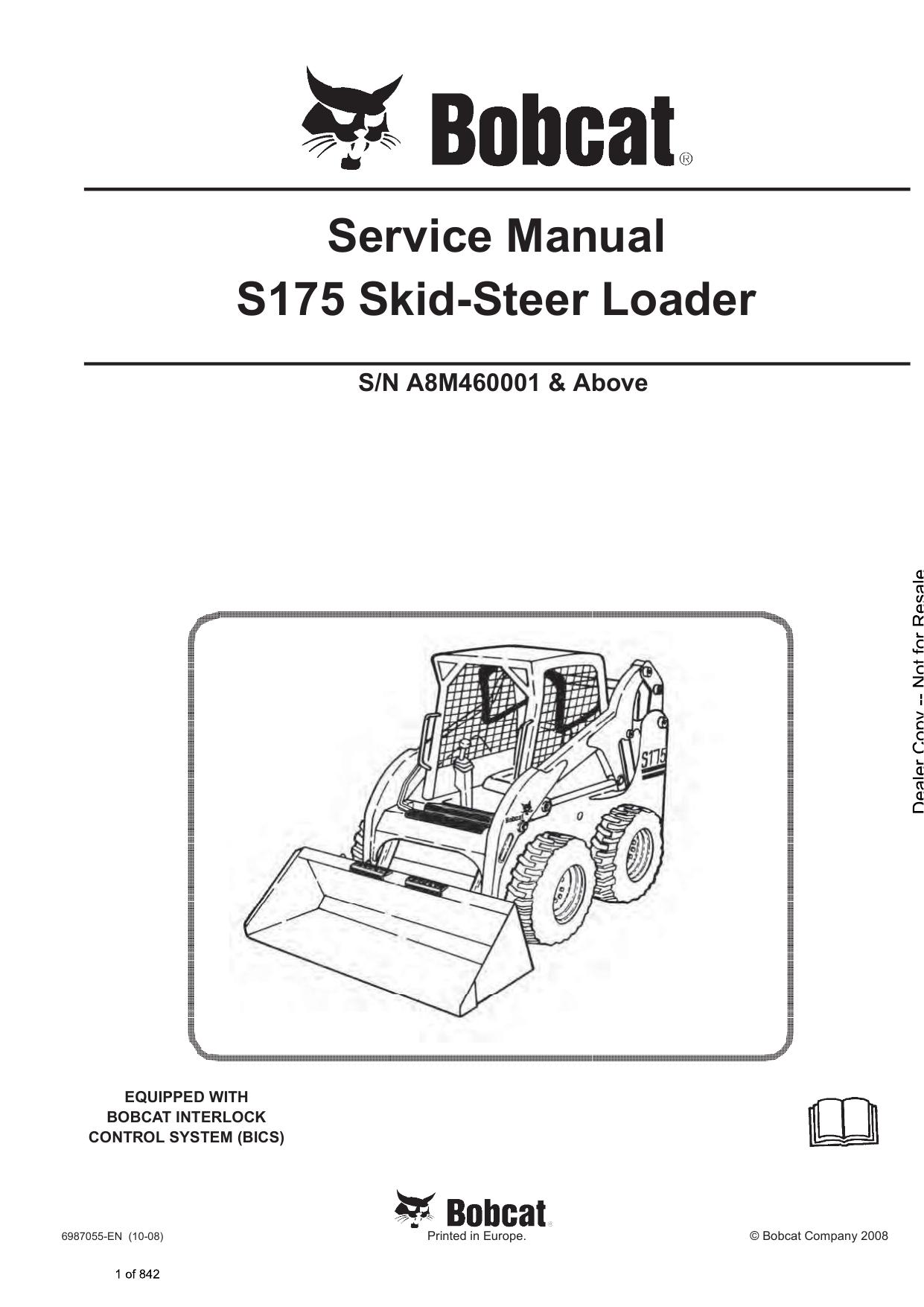 S175 Skid-Steer Loader Service Manual Bobcat 3